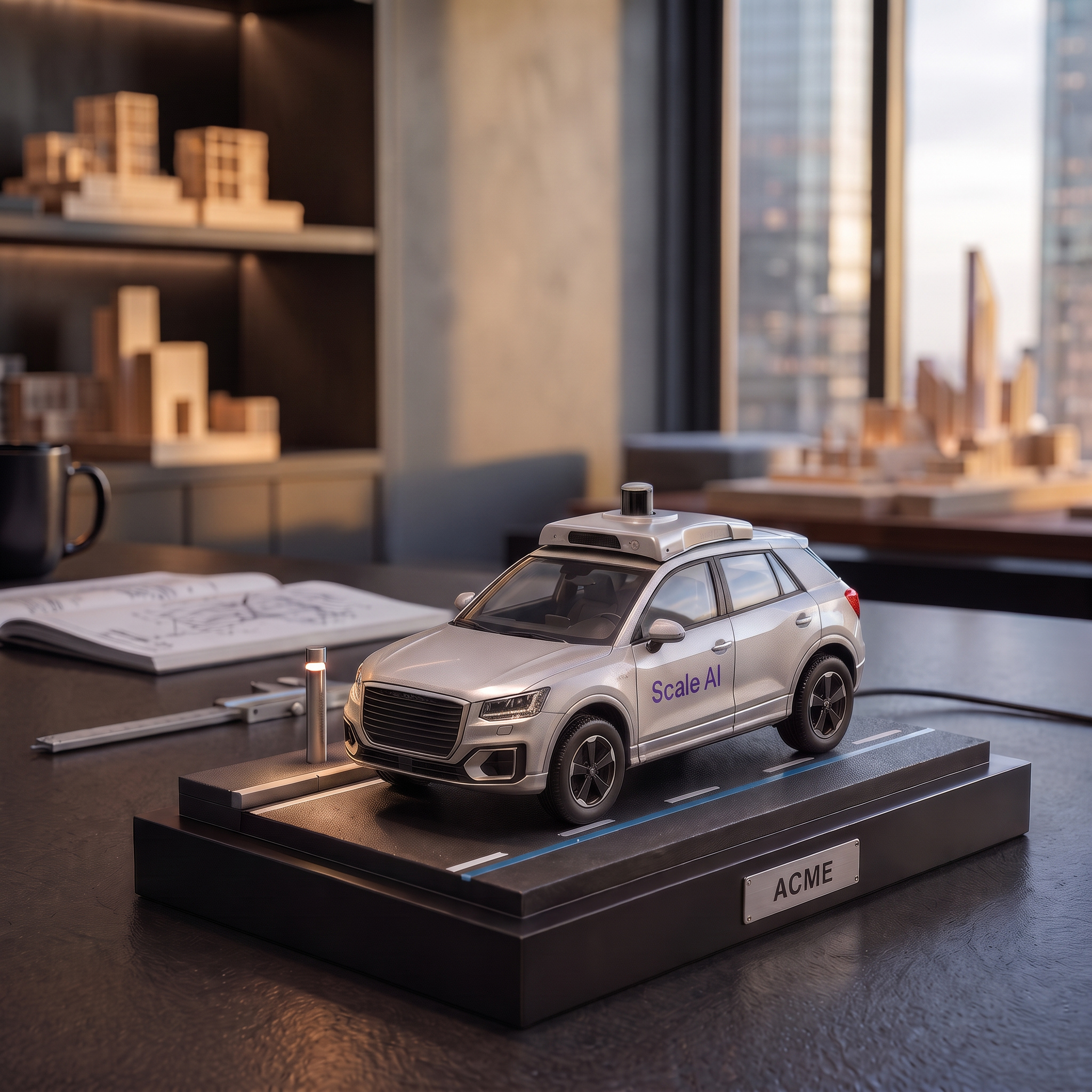 A Scale AI miniature research vehicle